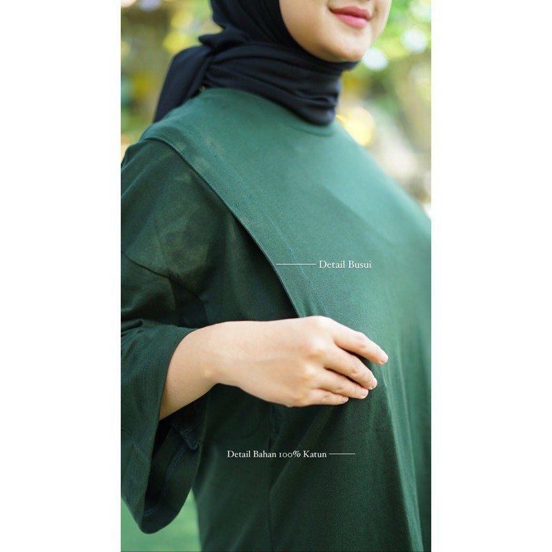 Basic Oversized Top Kaos Polos Busui Hijab Friendly