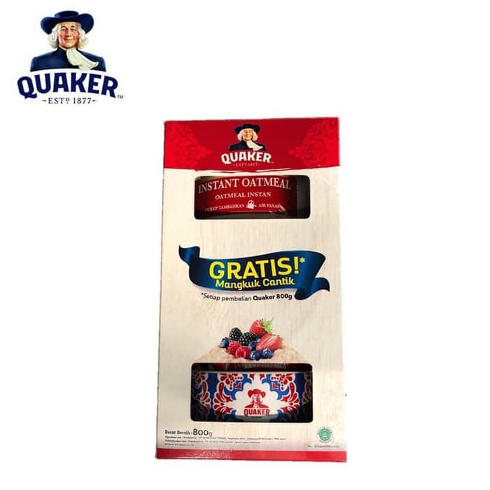 

Quaker instant Oatmeal 800 gr( free bowl)
