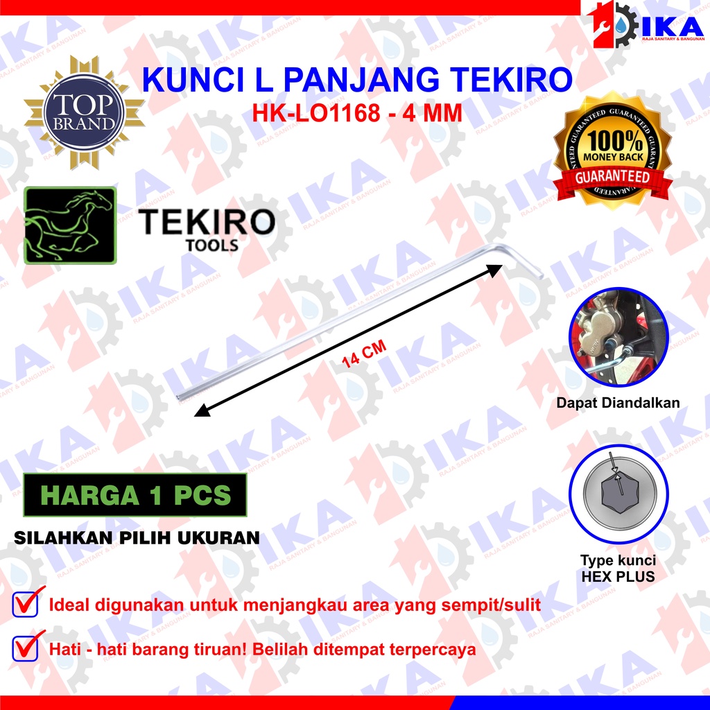 Kunci L panjang 4mm 5mm Tekiro Hex key long 5mm Kunci L Tekiro long 4 5 6 8