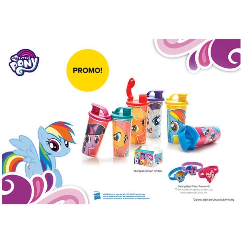 Tupperware my little pony tumbler 1pcs botol minum anak