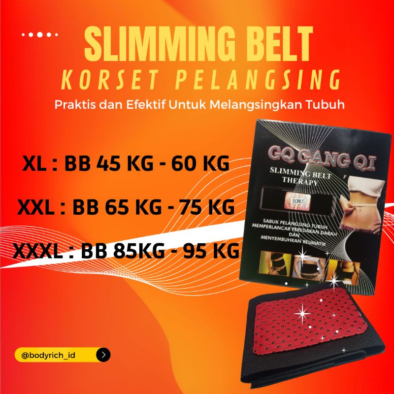 Korset Pelangsing Jumbo  Pengecil Perut  Buncit Pembakar Lemak SLIMMING BELT TERAPY GQ GANG-QI