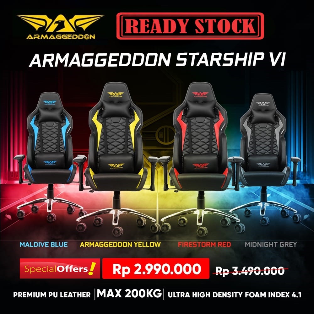 Armaggeddon Starship VI Kursi Gaming Premium - Gaming Chair Starship 6