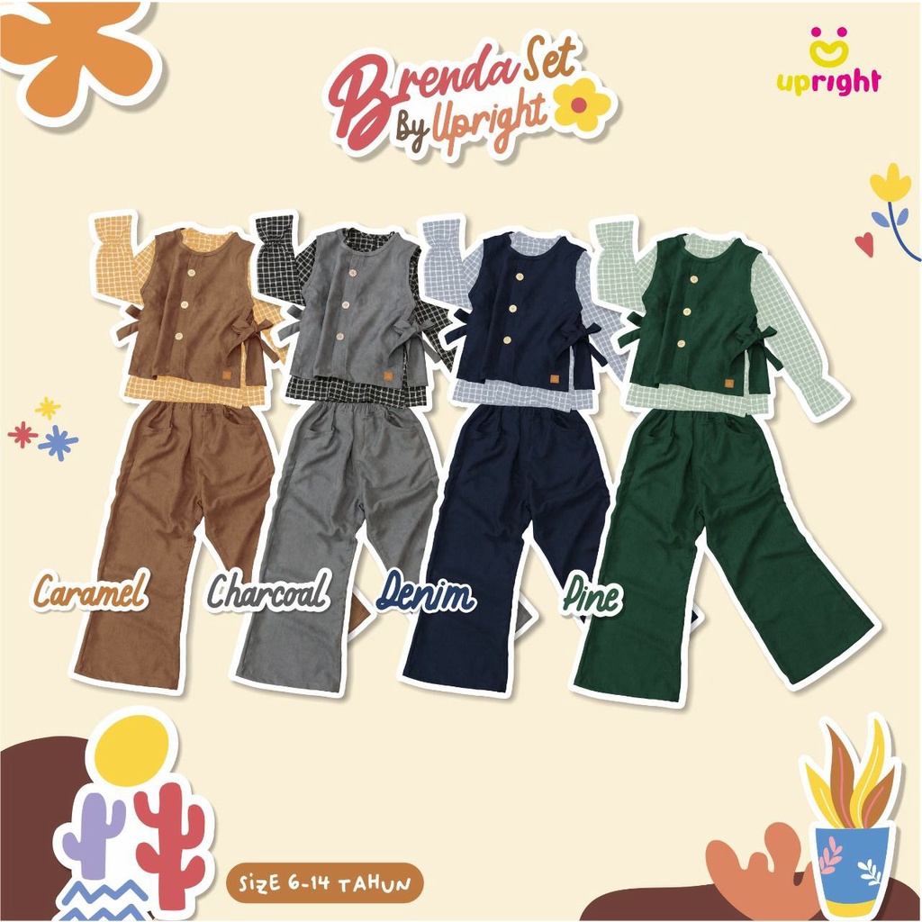 SETELAN ANAK MURAH SET BRENDA BY UPRIGHT UPSB