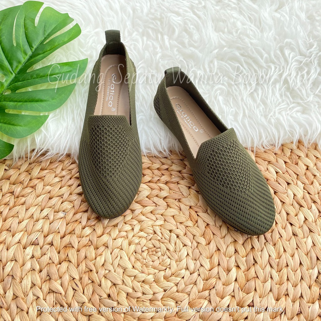 Gratica Sepatu Wanita Flat Shoes Balet Rajut Jane DR 3539