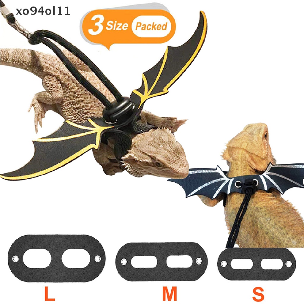 (hotsale) 4 Pcs Tali Pengikat Dan Harness Dapat Disesuaikan Untuk Reptil Lizard Gecko Bearded Dragon