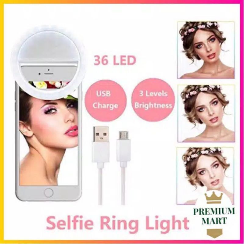 Lampu ring light Lampu selfie Lampu Jepit hp