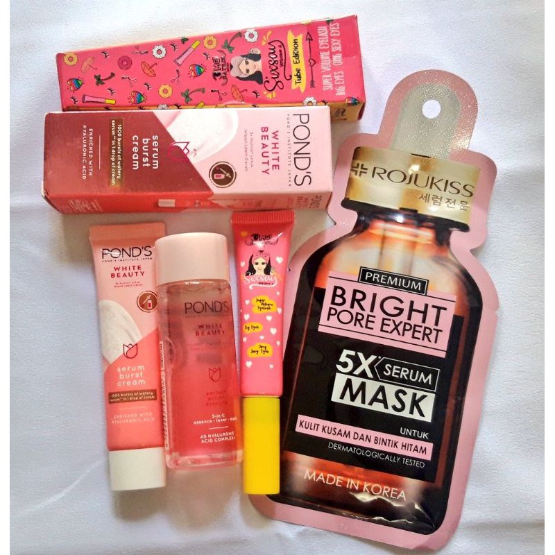 Pond's Toner and Burst Cream, Rojukis sheetmask, Maskara OMG Sixsay Vol. 2