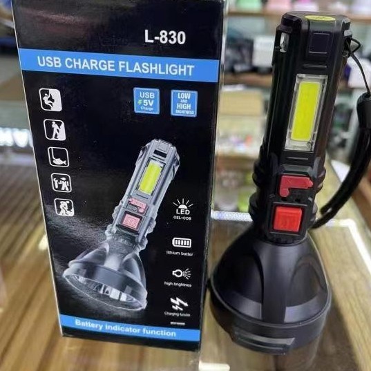 Senter LED USB Charging 4 Mode Cahaya COB L-380