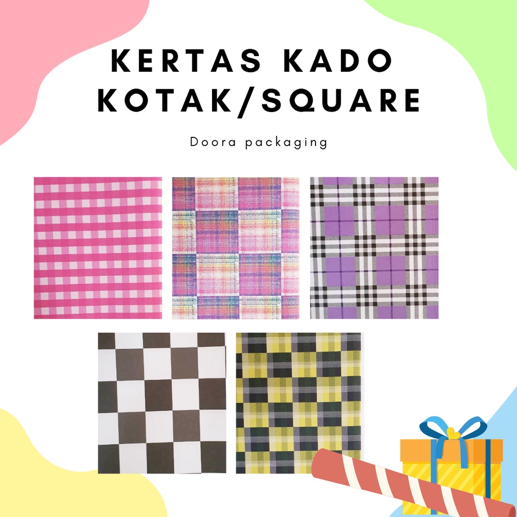 Kertas kado Wrapping Paper Sansan Wawa Seri Kotak