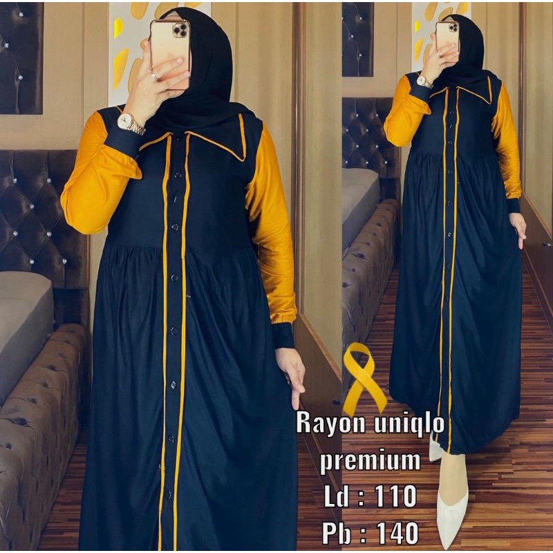 gamis rayon uniqlo