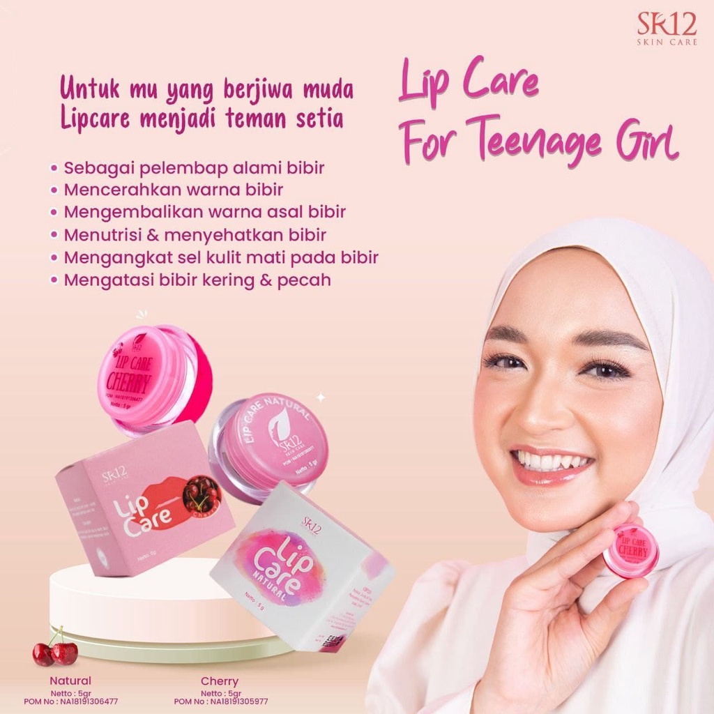 Pelembab Bibir SR12 Lipcare Lip Care Pencerah Pelembab Bibir Kering Pecah Hitam BPOM