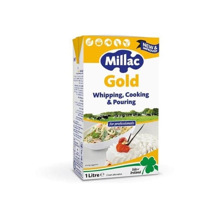 

(BISA COD) Whipping Cream Gold Millac 1 Liter TERJAMIN Kode 1296