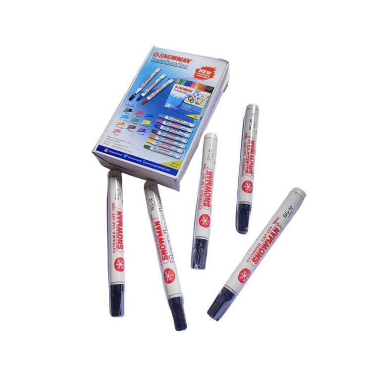 (1 pack) Spidol Snowman Whiteboard Marker/Spidol Warna/Spidol ban/Spidol Whiteboard