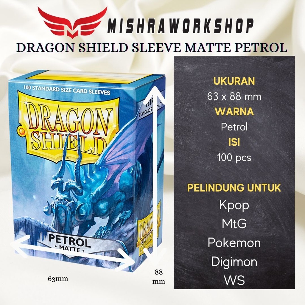 Card Sleeve Standard Size | Dragon Shield | Matte | Petrol