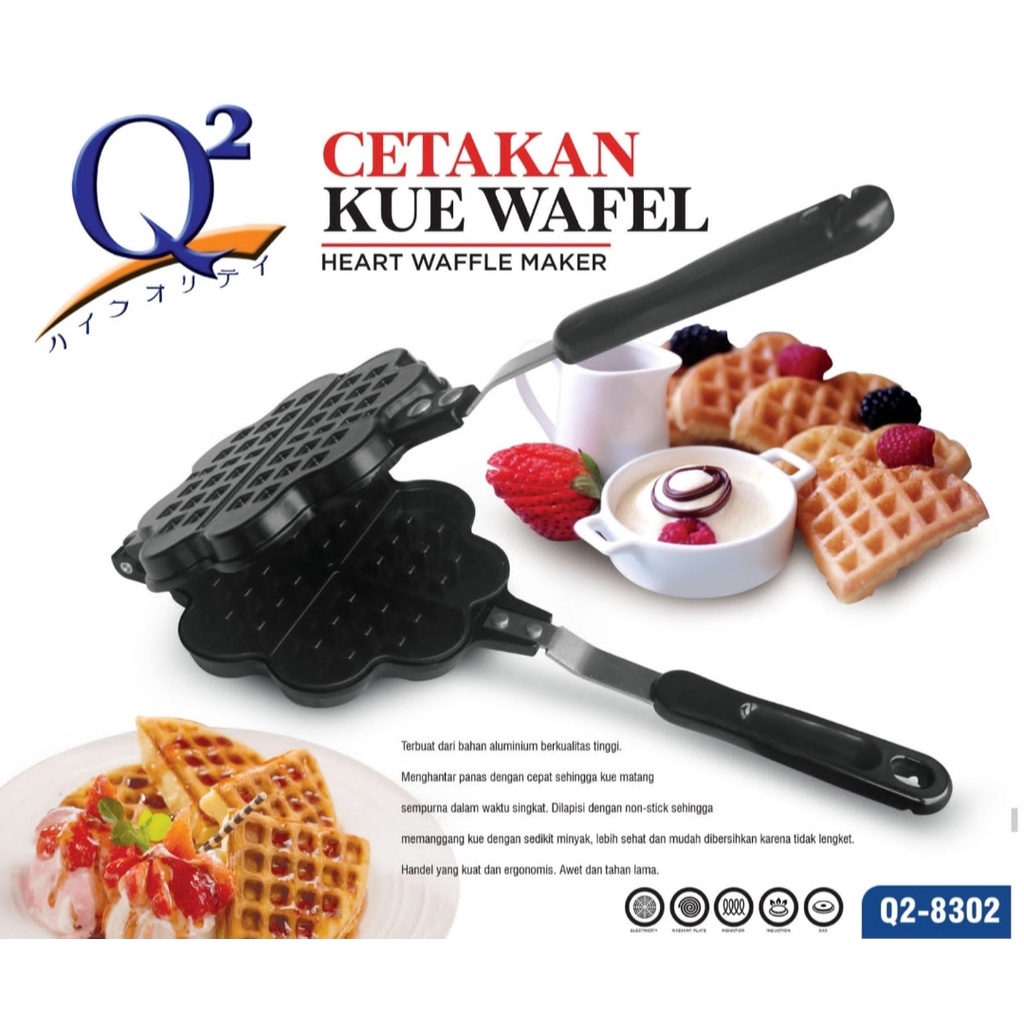 CETAKAN KUE WAFEL BUNGA / CETAKAN KUE WAFFLE BUNGA / CETAKAN CROFFLE WAFFLE MAKER Q2 8302 / WAFFLE MAKER BUNGA