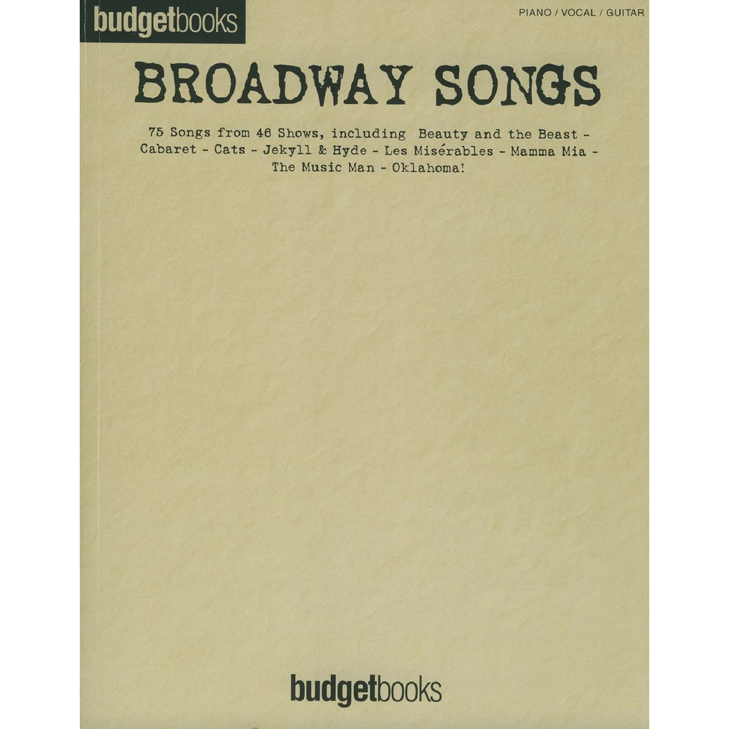 

Buku Broadway Songs - for Piano Vocal Guitar Songbook