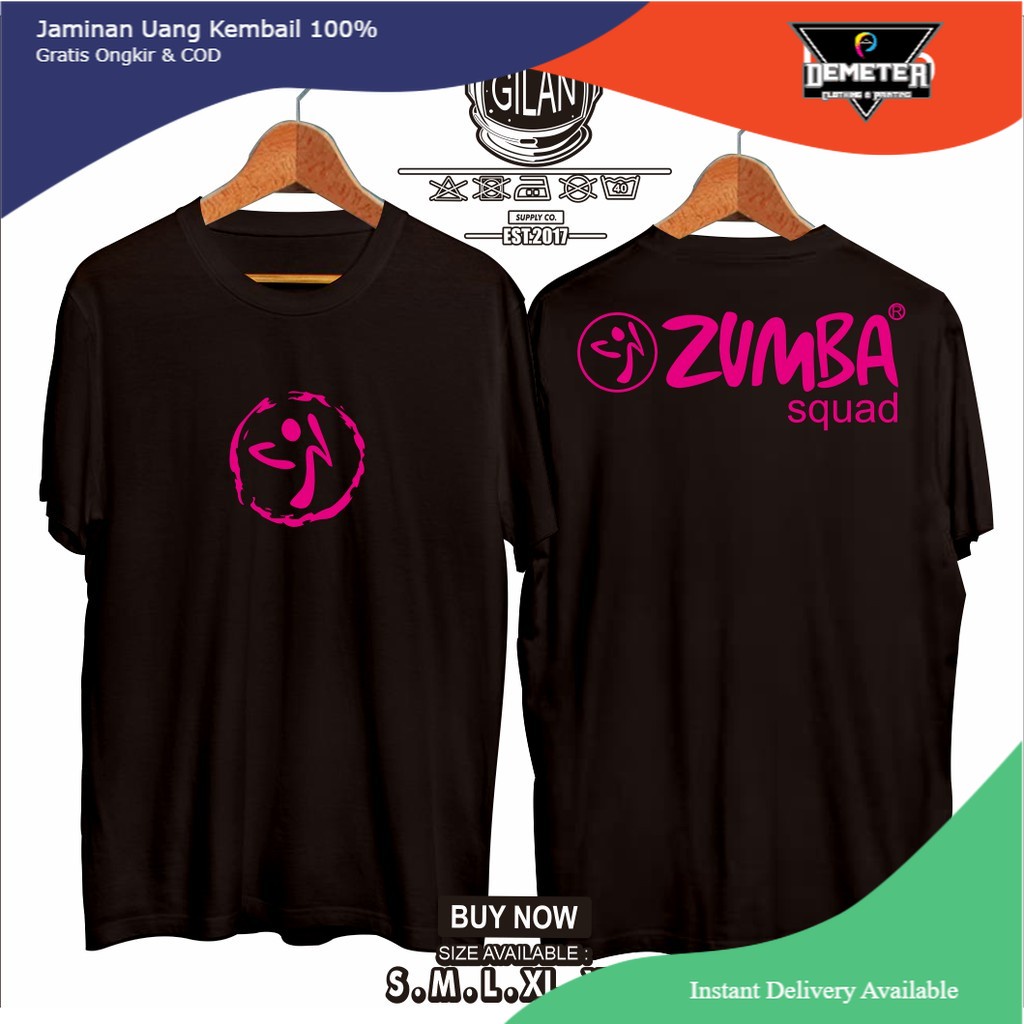 Kaos Baju ZUMBA FITNESS SQUAD Kaos Aerobic Senam Sport - Demeter.Cloth