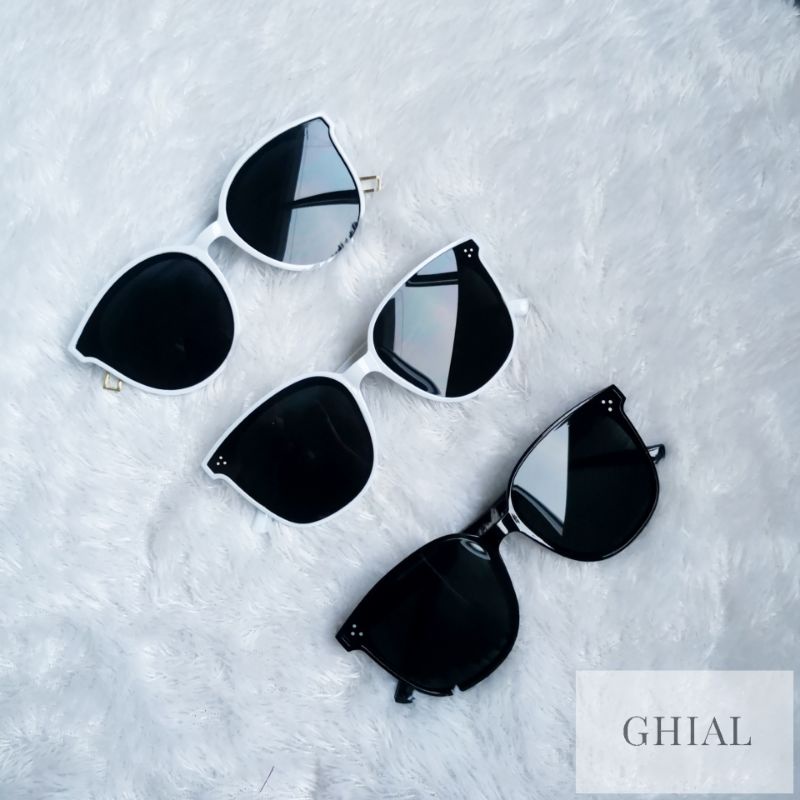 Kacamata Hitam Frame Putih