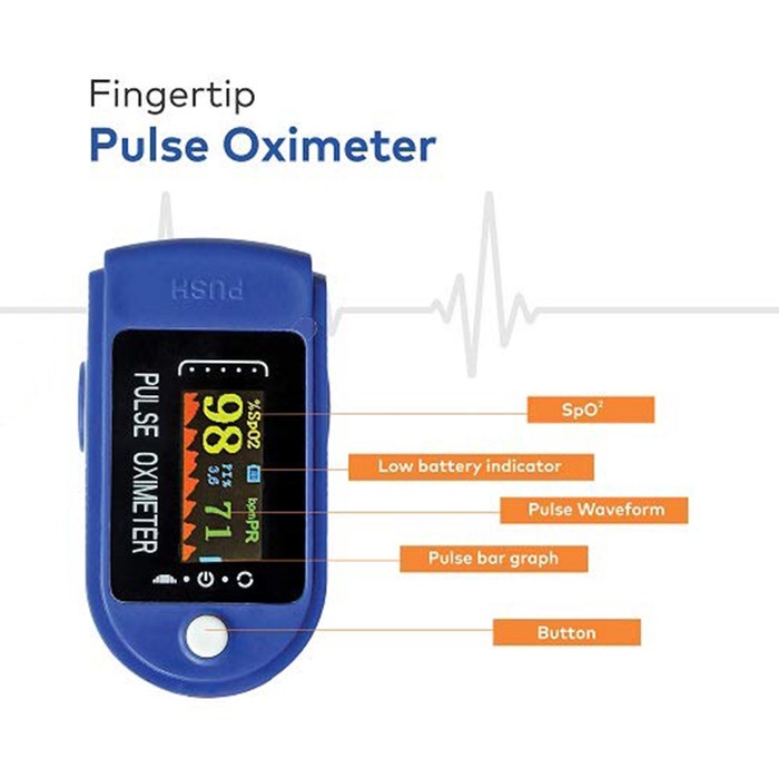 Fingertip pulse oxymeter Fingertip oximeter SpO2 TFT Full Colour LK87/LK88