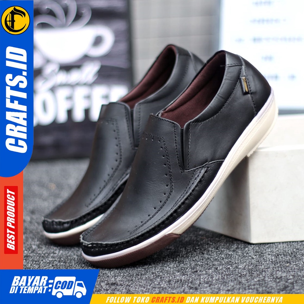 CRAFTS sandro - Sepatu Formal Pantofel Kulit Asli Kerja Pria