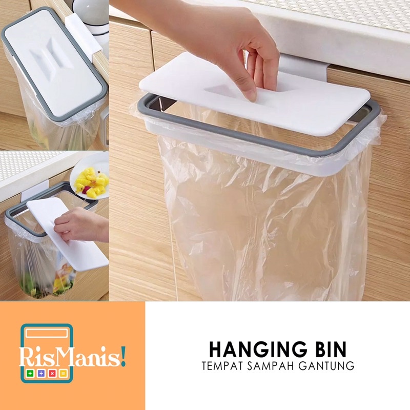 HANGING BIN - Gantungan Tempat Sampah Penjepit Kantong Kresek Plastik Efisien Kebersihan Rumah