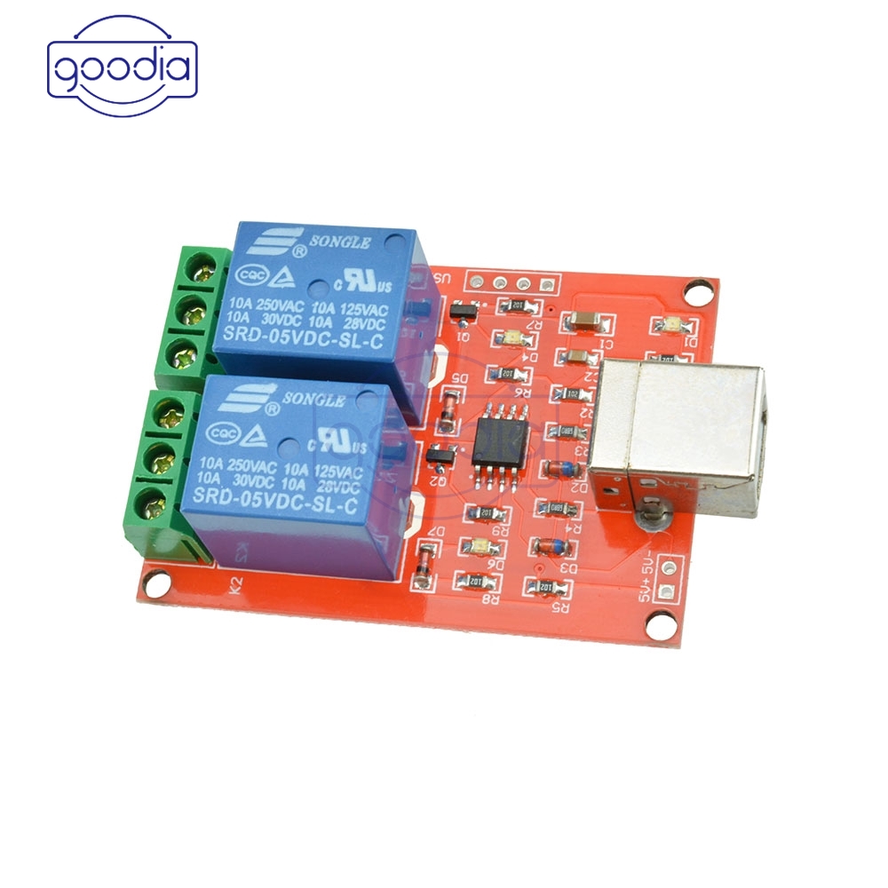 ✈【Fast/COD】✈Control 5V USB Relay 2 Channel Programmable untuk Smart Home