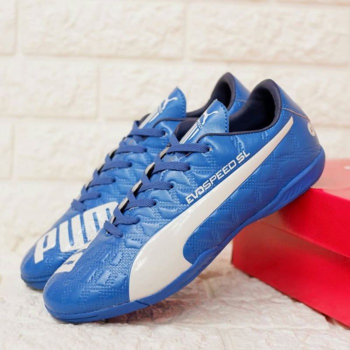 Sepatu Futsal Puma Evospeed Blue mens / Sepatu futsal pria