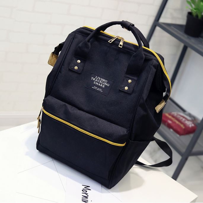 Tas Ransel Wanita Bahan Kanvas Fashion Import Model Anello Ukuran Besar