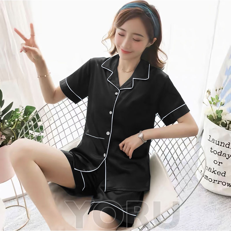 Pamelo Piyama Import HP Satin / Fashion wanita / Baju tidur import Saten / Piyama Satin Import / Piyama Lingerie