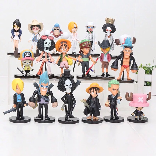 Action Figure WCF One Piece Luffy Sanji Zoro Franky Brook Chooper