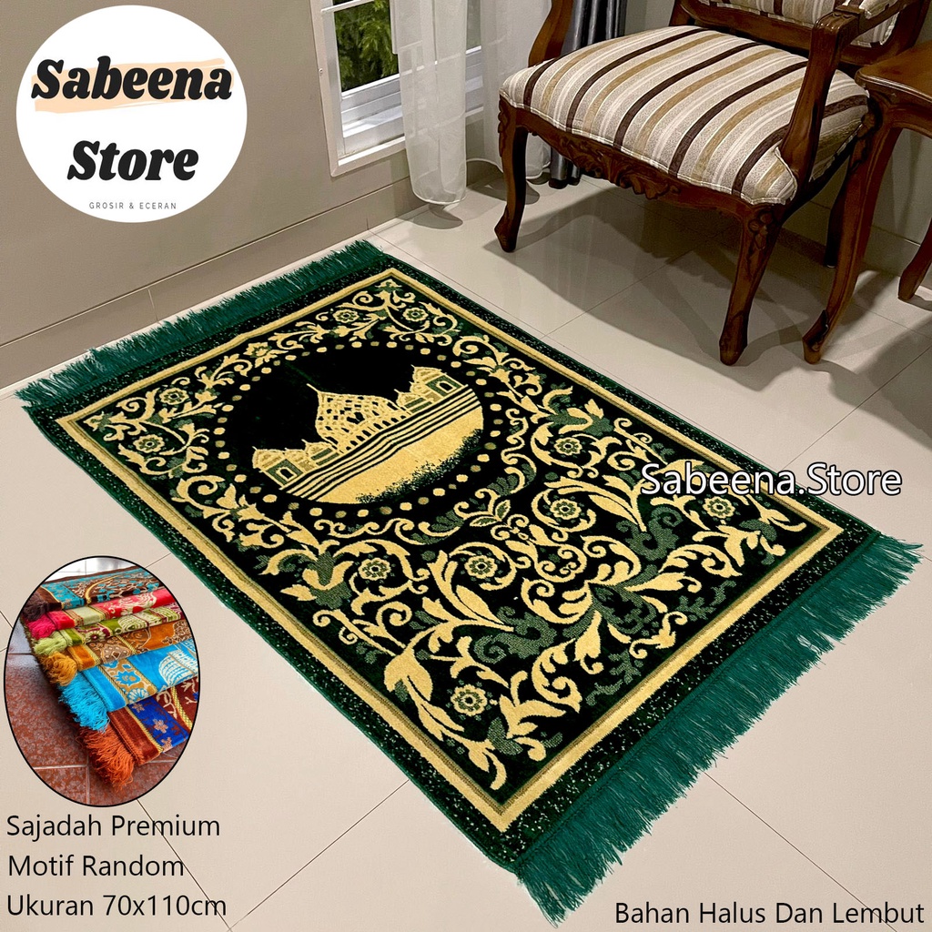 Sajadah Turki Terbaru Terlaris Bahan Bulu Tebal Peralatan Sholat Sejadah Traveling - Sajadah Sauvenir By Sabeena.Store