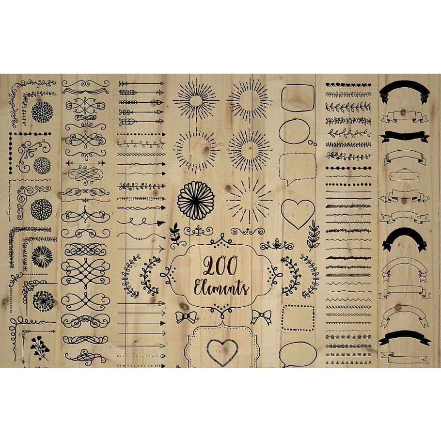 200 Decorative Elements