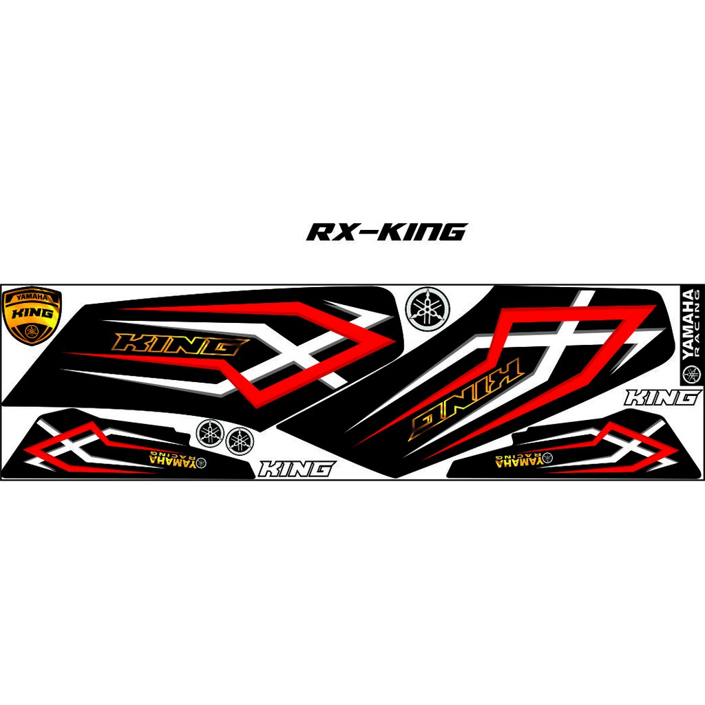 STRIPING STICKER VARIASI RX KING LIS MERAH PUTIH CUSTOM STRIPING ALL RX-KING THAILOOK