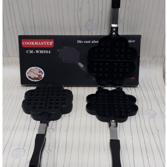 COOKMASTER WAFFLE MAKER CMWM904 - CETAKAN BUNGA DIE CAST ALUMINIUM