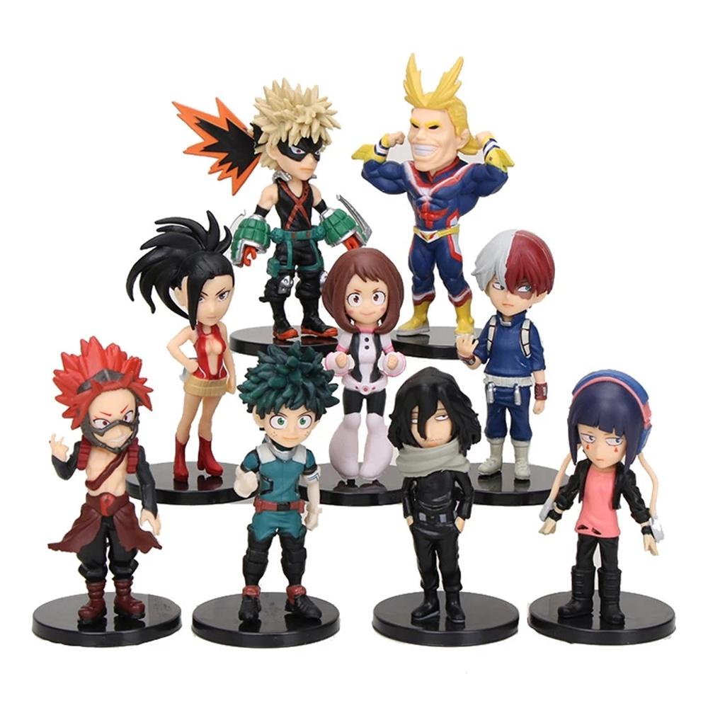 [Elegan] Mainan Angka Bahan PVC 9Pcs /Set My Hero Academia Action Figure Figure Age of Heroes Model Anime