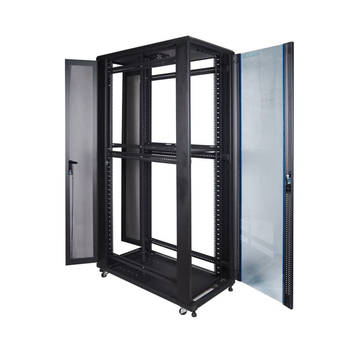 Indorack IR11545G Standing Close Rack 19&quot; 45U Glass Door Depth 1150mm STANDING CLOSE RACK 45U
