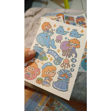 

sticker stiker art paper mermaid DIY