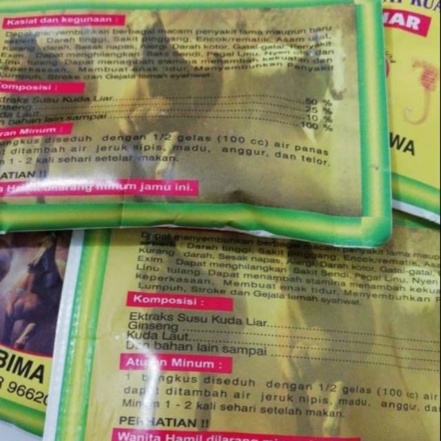 

Susu kuda liar Sumbawa asli yang kapsul(jamu)