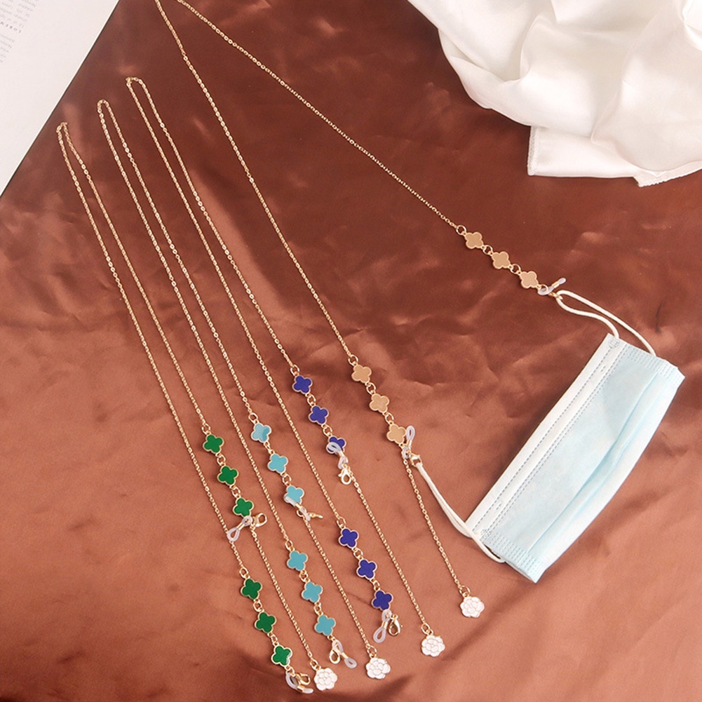 Mask extendermask lanyardglasses chainmask comfort beltglasses decoration chain ew fashion adjustable mask anti-lost chainheadphone lanyardfour-leaf clover pendant decoration chain -OW-