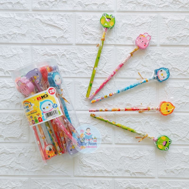 

littlenan.edustore - PENSIL DENGAN PENGHAPUS BONEKA LUCU