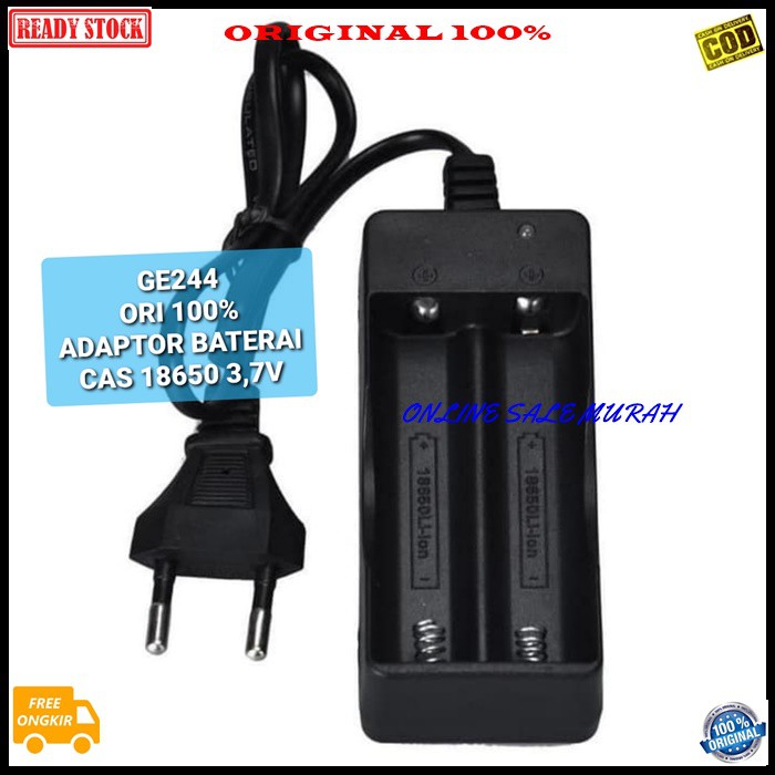 G243 Ori 100% adaptor baterai cas 18650 3,7V adapter dekstop charger battery batu batere vape vapor powerbank DLL travel cas casan baterry batre dual universal multi original G243   BISA SEGALA JENIS BATERAI 18650 3,7V  Input : 100-240V / AC 50/60 Hz Outp