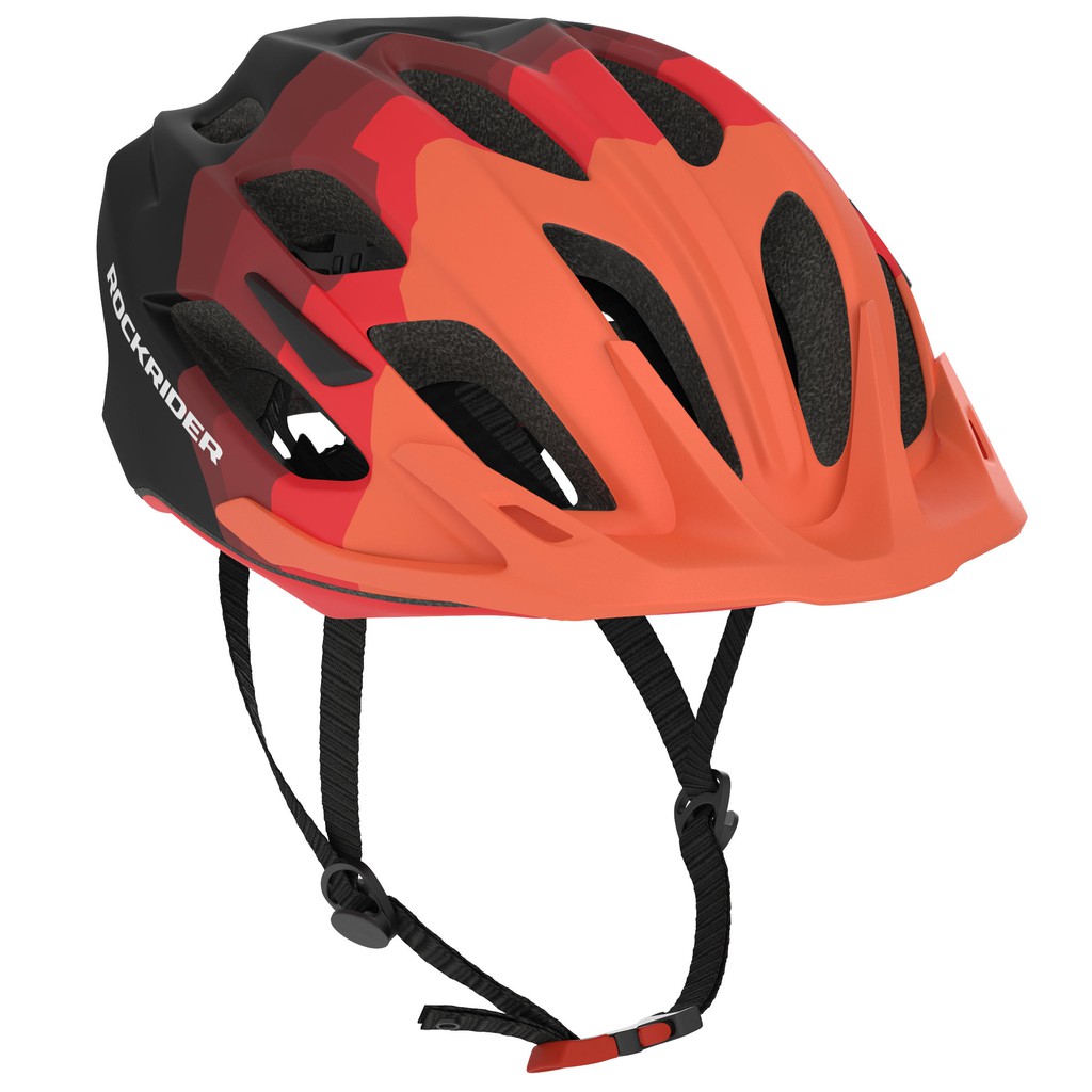 Helm sepeda gunung pelindung kepala mountain bike helmet black red
