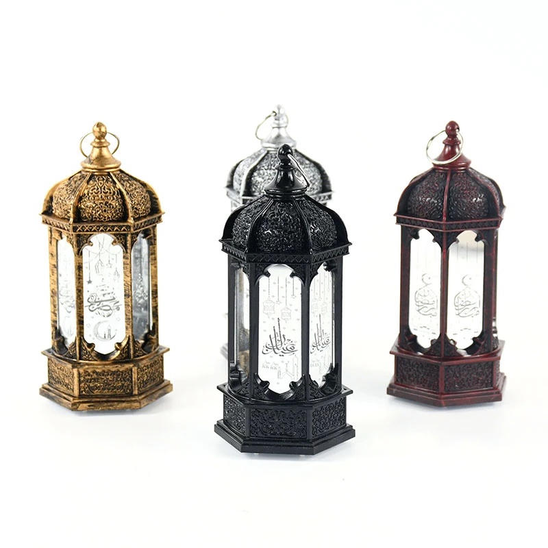 Ornamen Lampu LED Bentuk Menara Eid Ramadhan Gaya Retro Untuk Dekorasi Pesta