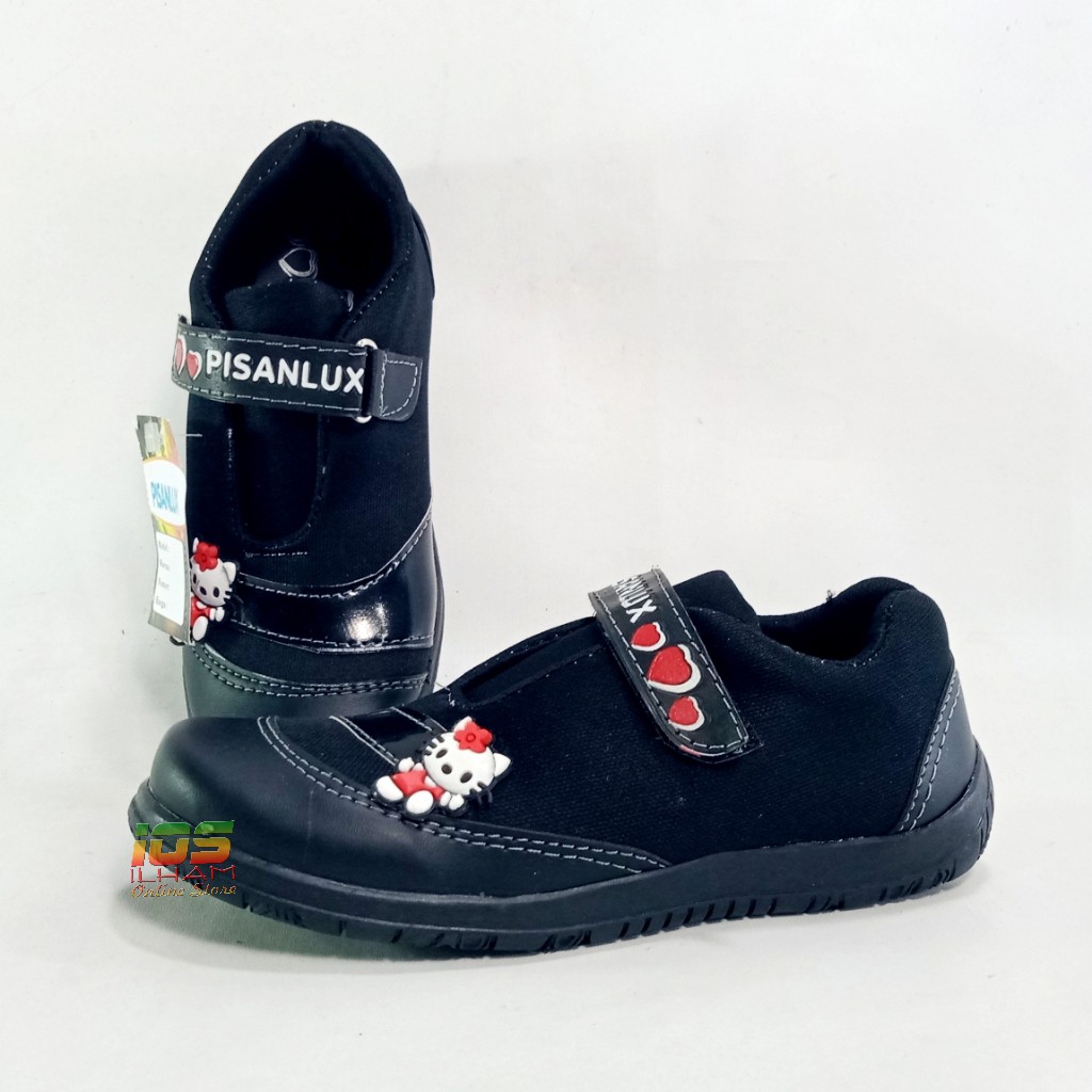 Sepatu Sneakers Anak Perempuan Pisanlux P06 Size 26-35 Hitam