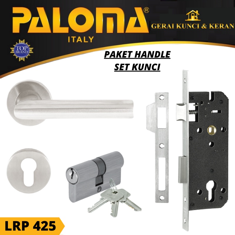 Handle Gagang Pintu Roses Kunci Set PALOMA LRP 425 Bergaransi 5 Tahun