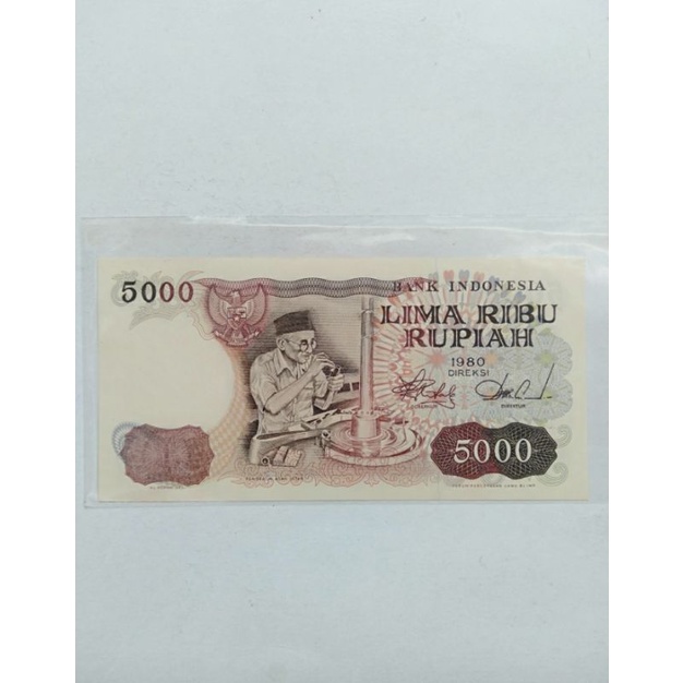 Uang Kuno 5000 asah intan rp5000 pengrajin intan asli