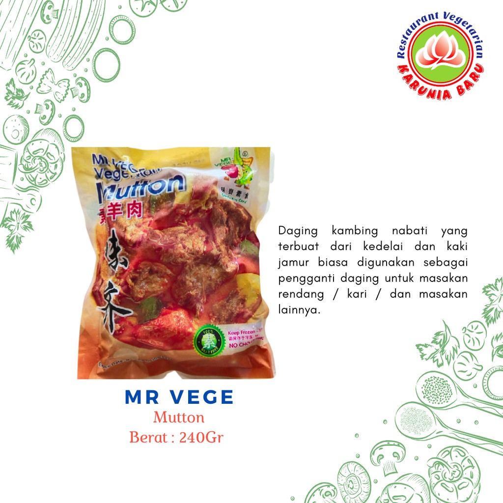 

MR VEGE Mutton Vegan/Daging Kambing Vegetarian