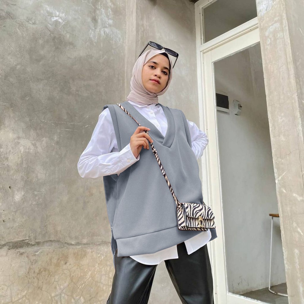 BIG SALEEE!!! SYIFA VEST BASIC / VEST ROMPI OUTER WANITA