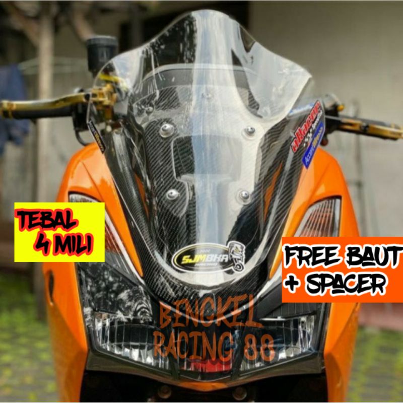 Windshield Yamaha Lexi  model bubble carbu, Visor Lexi carbu