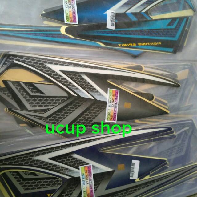 Striping RX king tahun 2004 biru gold putih